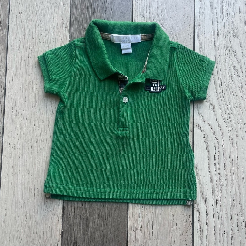 Burberry Green baby Kids Polo Shirt